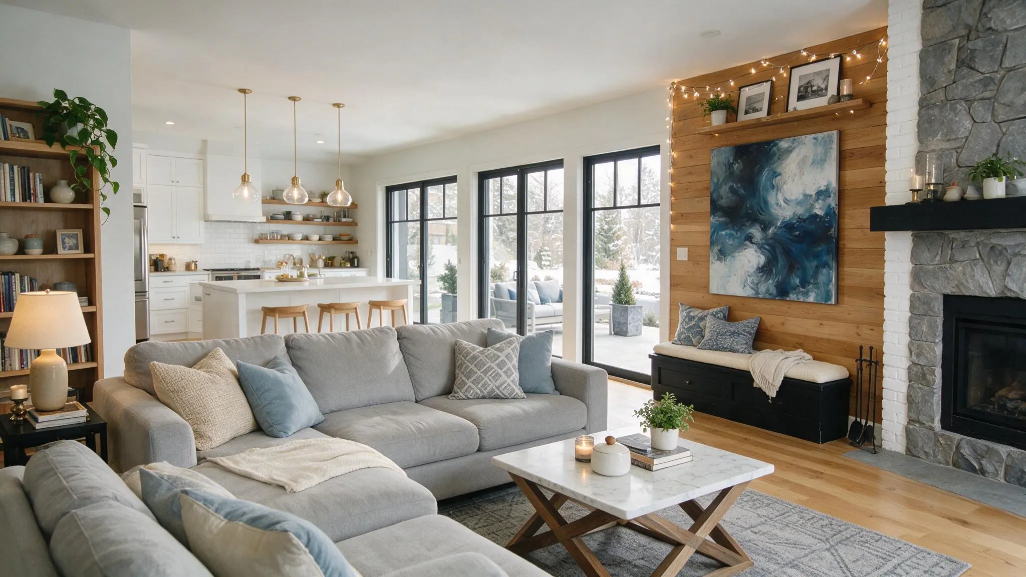 Well-furnished rental property living room interior